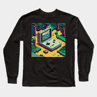 Retro Gaming Adventure Pixel Art Long Sleeve T-Shirt